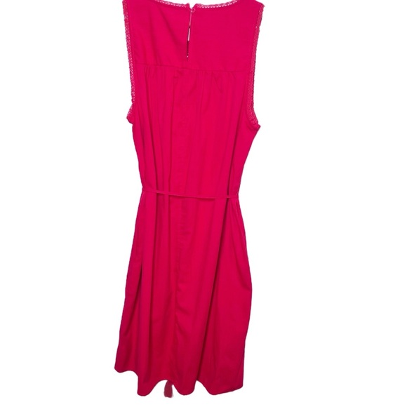 NWT Knox Rose Lace Neck Sleeveless Tie Waist Midi Dress Women's - Picture 8 of 16